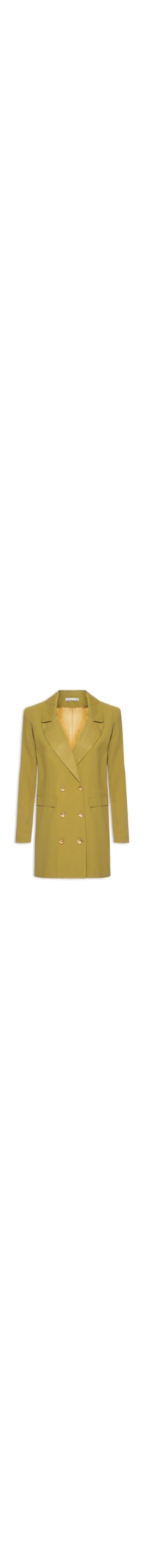 Vestido Blazer Em Crepe - Verde