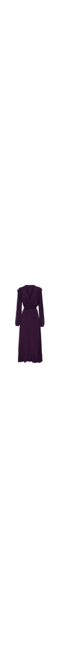 Vestido Boho Crepe - Roxo