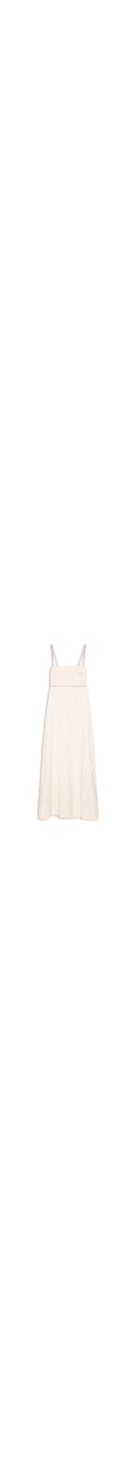 Vestido Bord Floral Náutico - Bege
