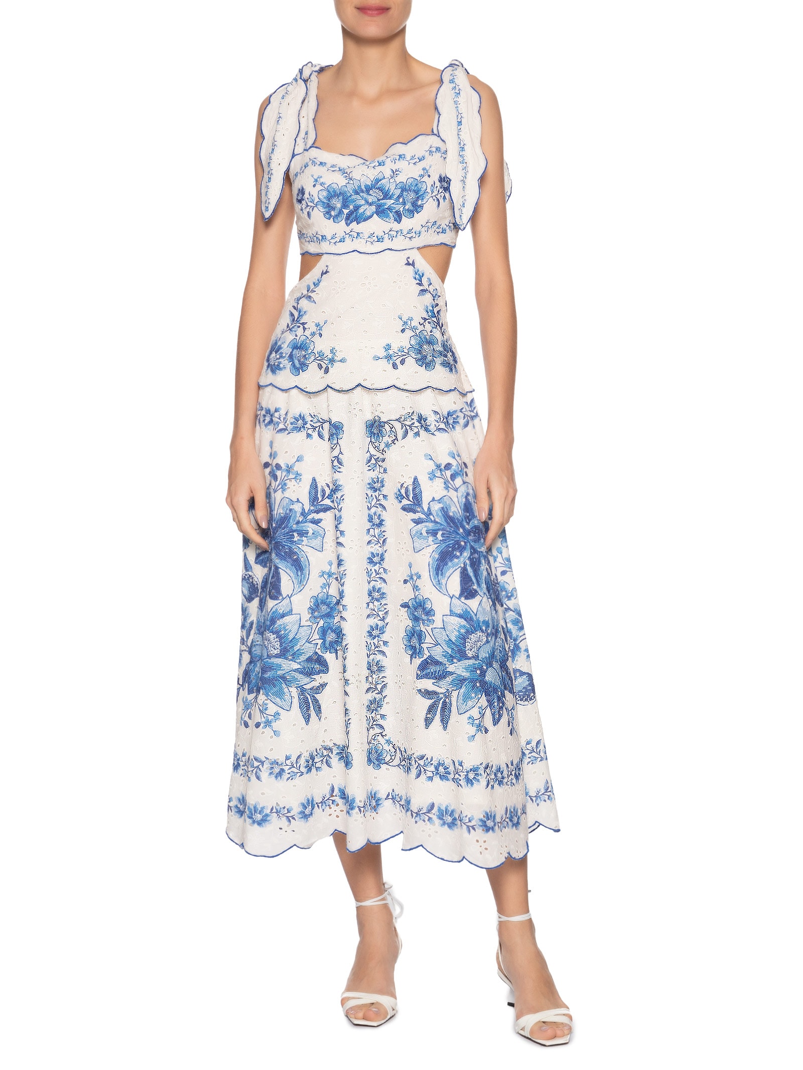 Vestido Bordado Fruta Verão Branco Farm