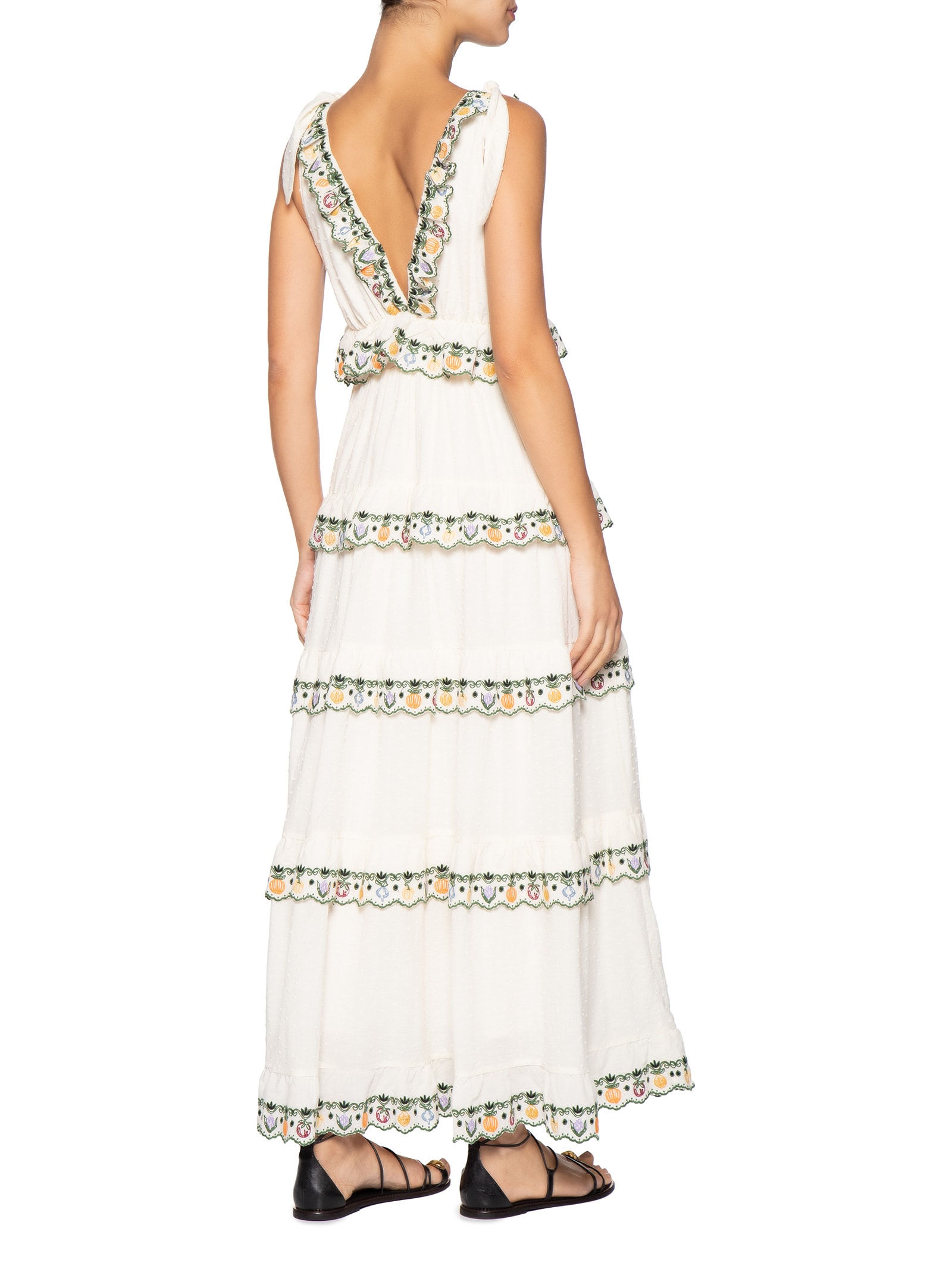Vestido Bordado Inglês Horta Tropical – Branco Farm