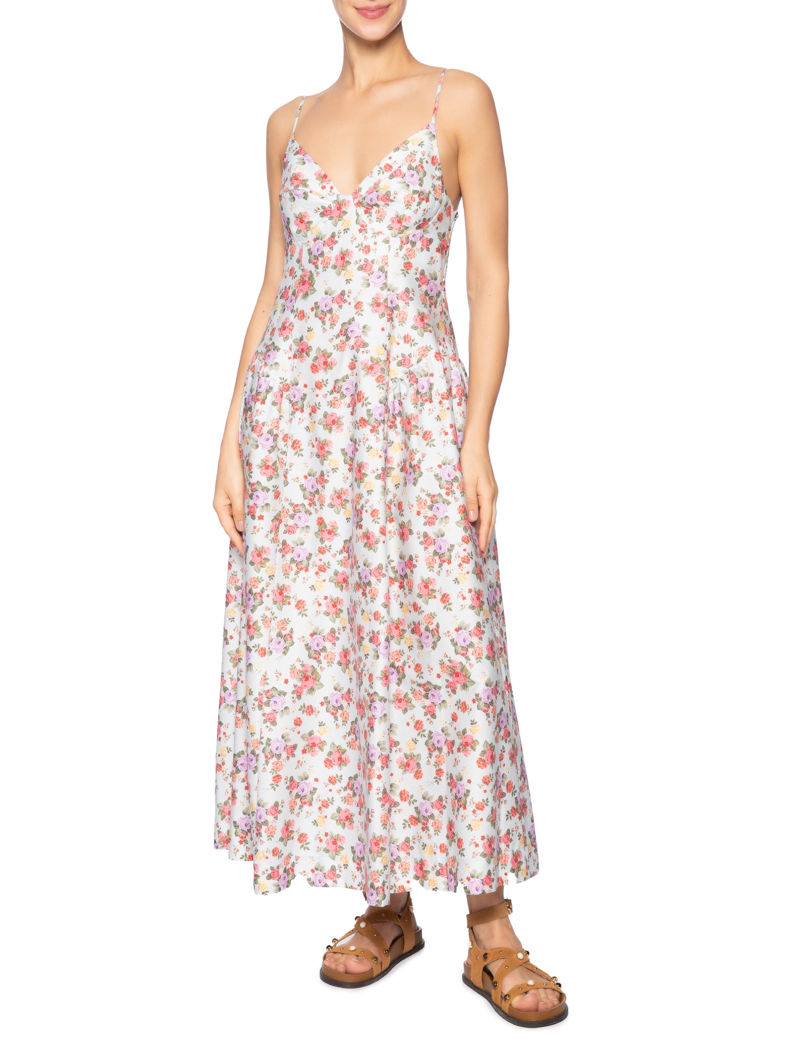 Vestido Buquê Romântico Azul Farm