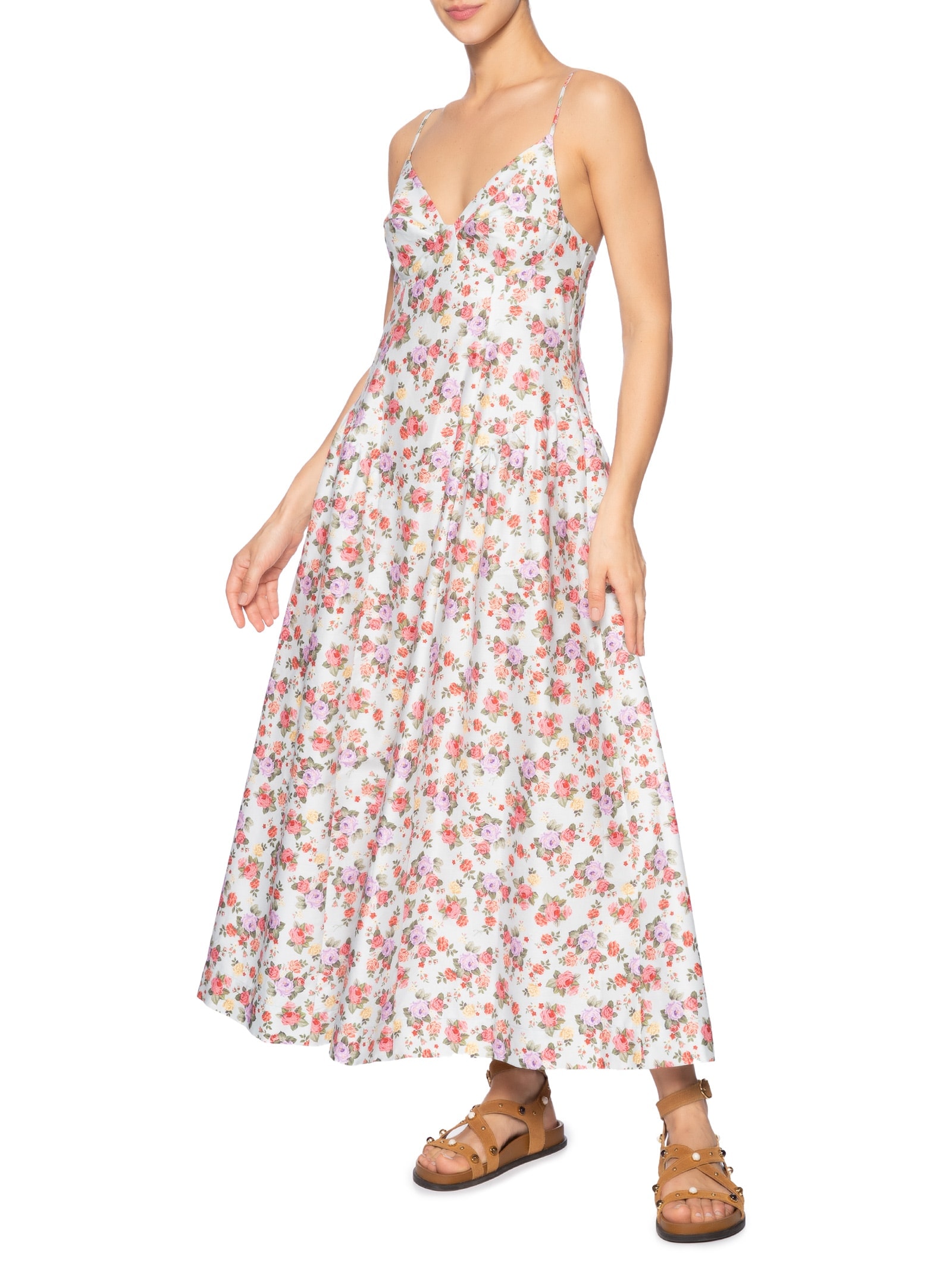 Vestido Buquê Romântico Azul Farm