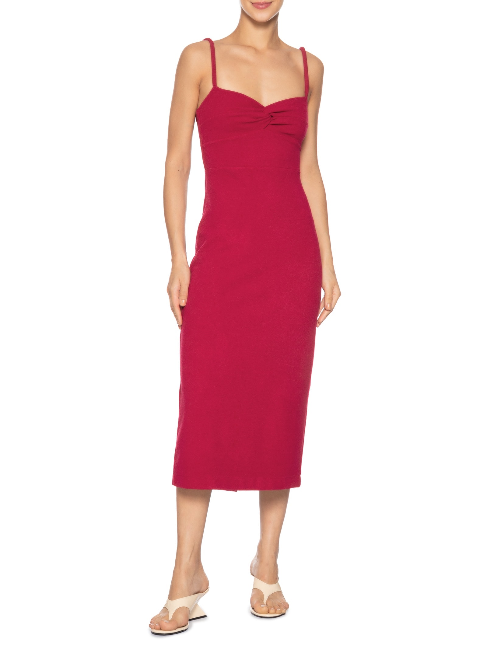 Vestido Busto Torcido Sponge Vermelho Animale