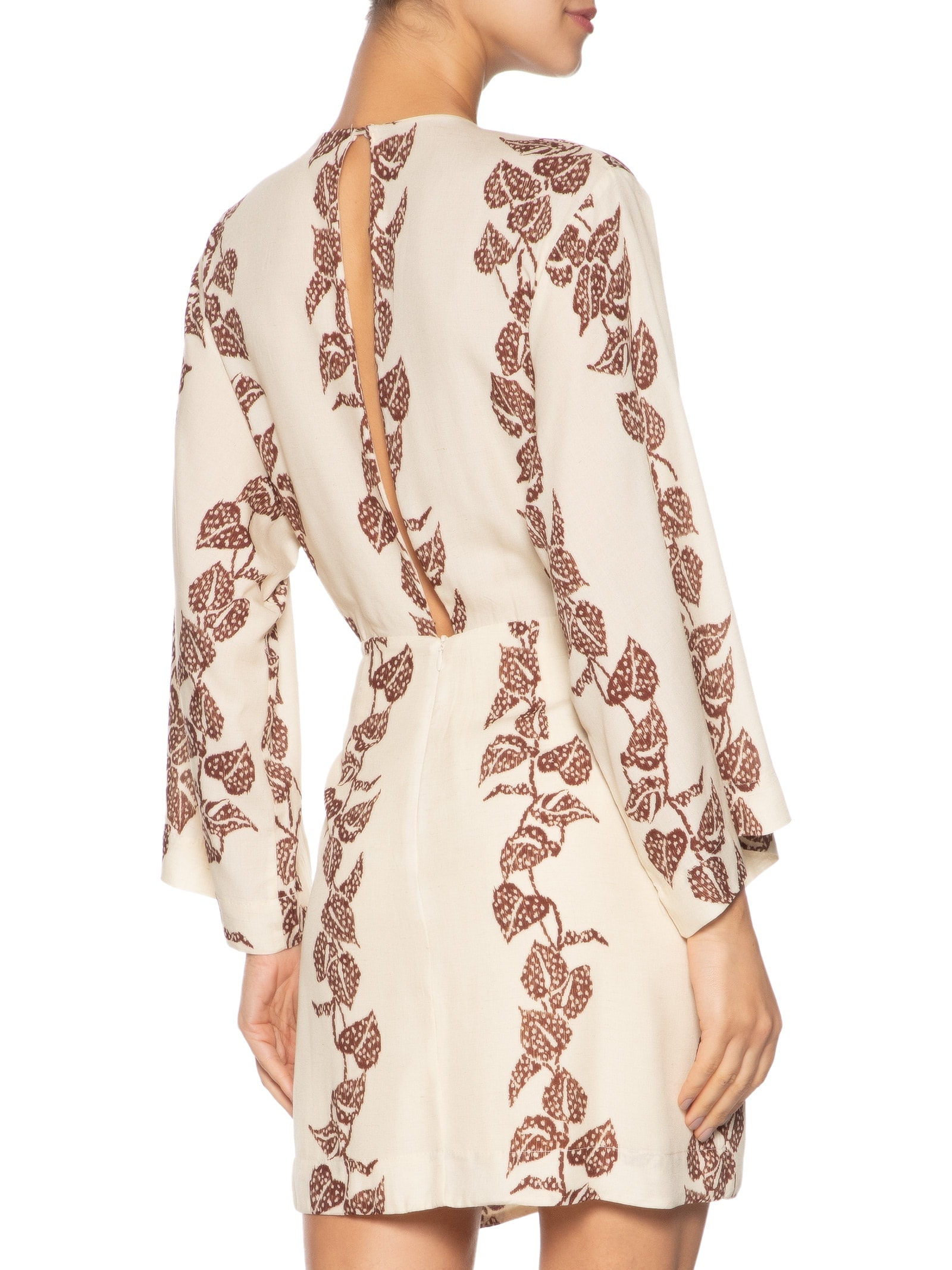 Vestido Cambraia Estampa Inspira Marrom Dress To