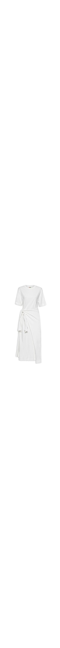 Vestido Camiseta Amarração - Branco