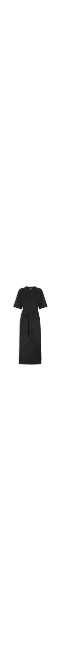 Vestido Camiseta Amarração - Preto