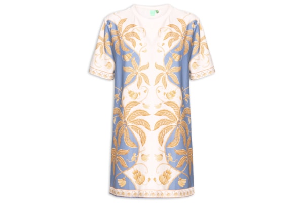 Vestido Camiseta Básico Ourinho Tropical - Branco