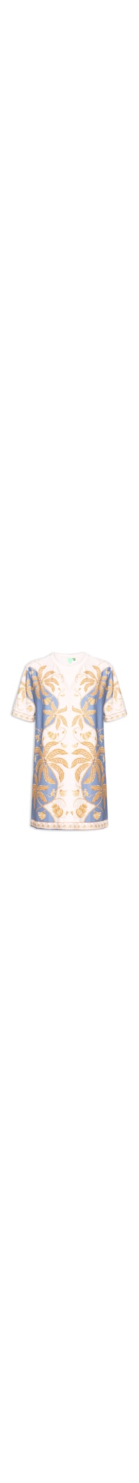 Vestido Camiseta Básico Ourinho Tropical - Branco