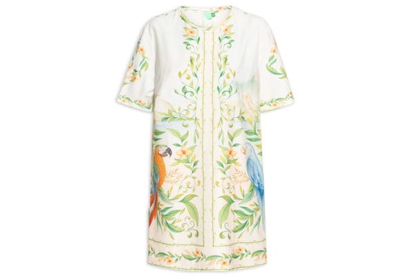 Vestido Camiseta Básico Respiro De Rio - Off White