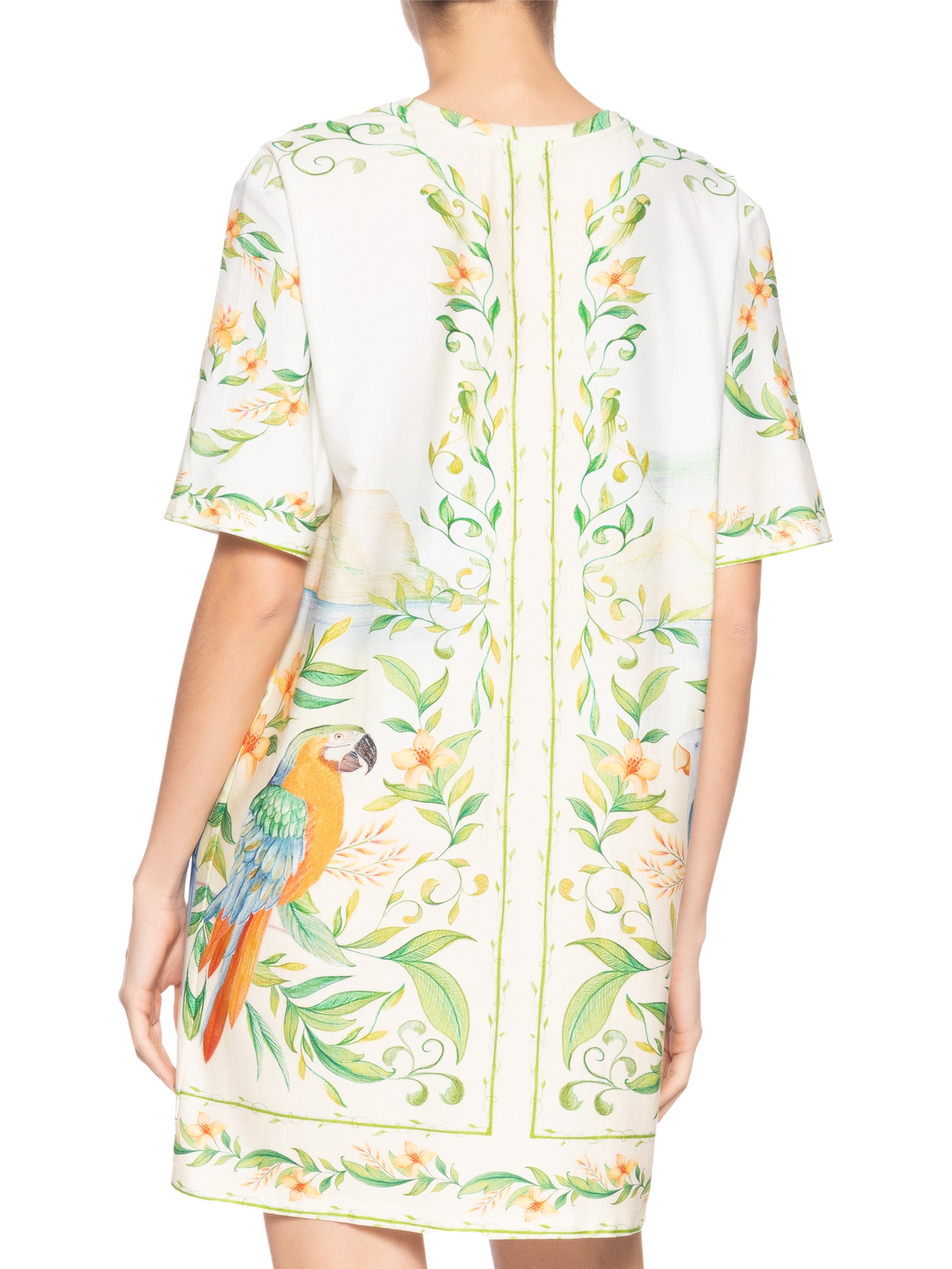 Vestido Camiseta Básico Respiro De Rio Off White Farm