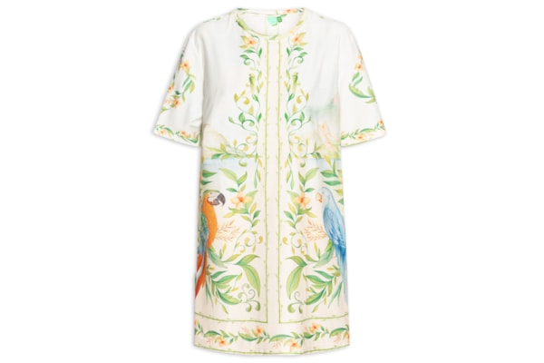 Vestido Camiseta Básico Respiro De Rio - Off White