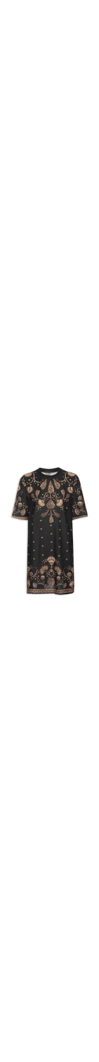 Vestido Camiseta Básico Sonho De Concha - Preto