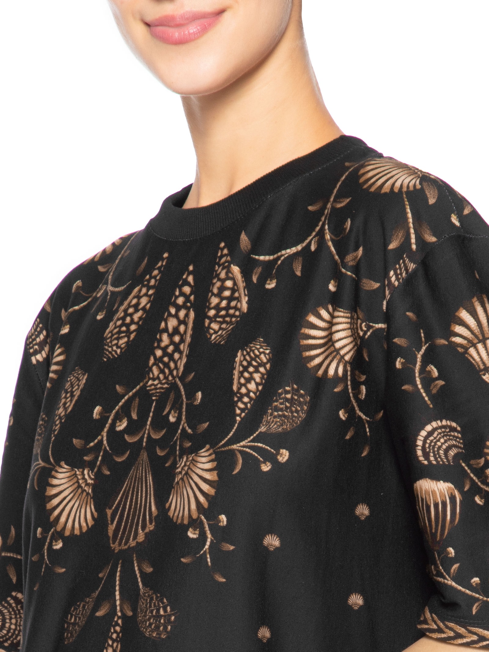 Vestido Camiseta Básico Sonho De Concha Preto Farm