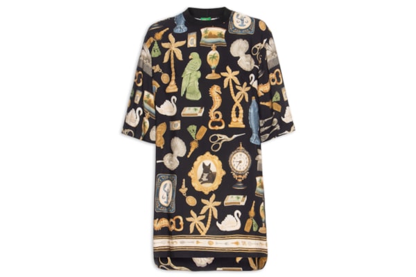 Vestido Camiseta Bibelô - Preto