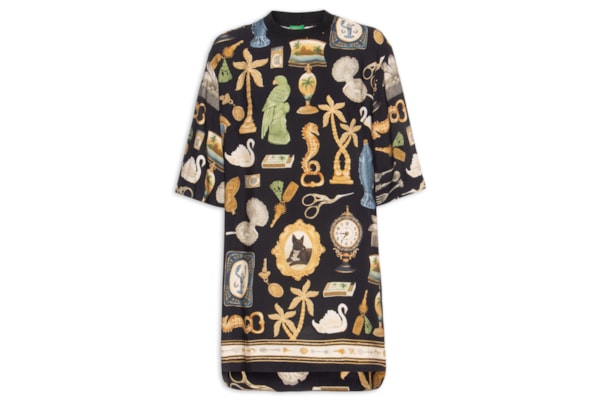 Vestido Camiseta Bibelô - Preto