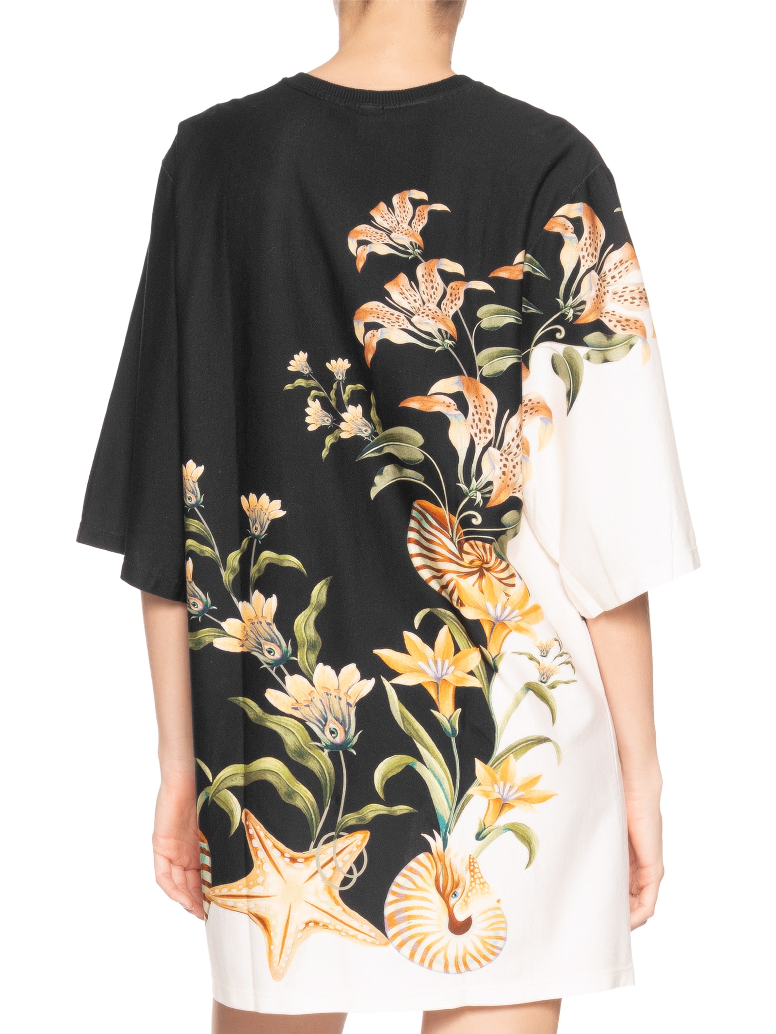 Vestido Camiseta Big Concha Surreal Preto Farm