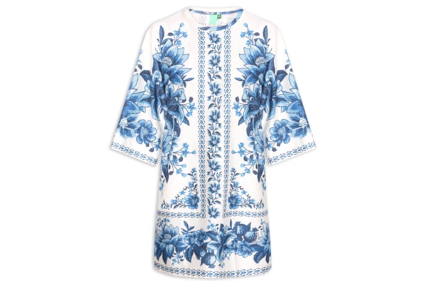 Vestido Camiseta Big Fruta De Verão - Branco