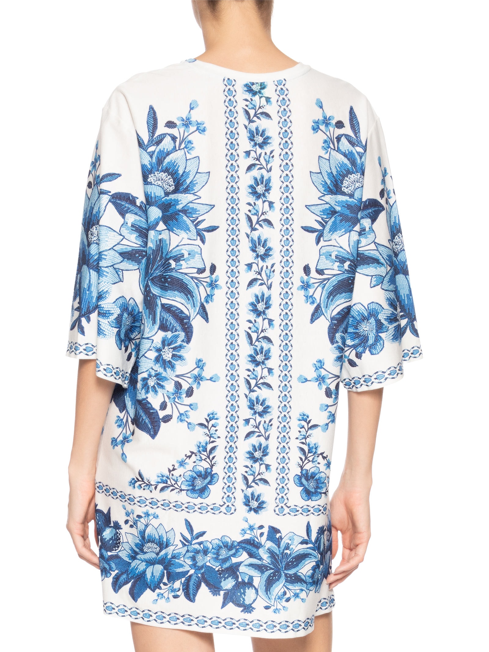 Vestido Camiseta Big Fruta De Verão Branco Farm