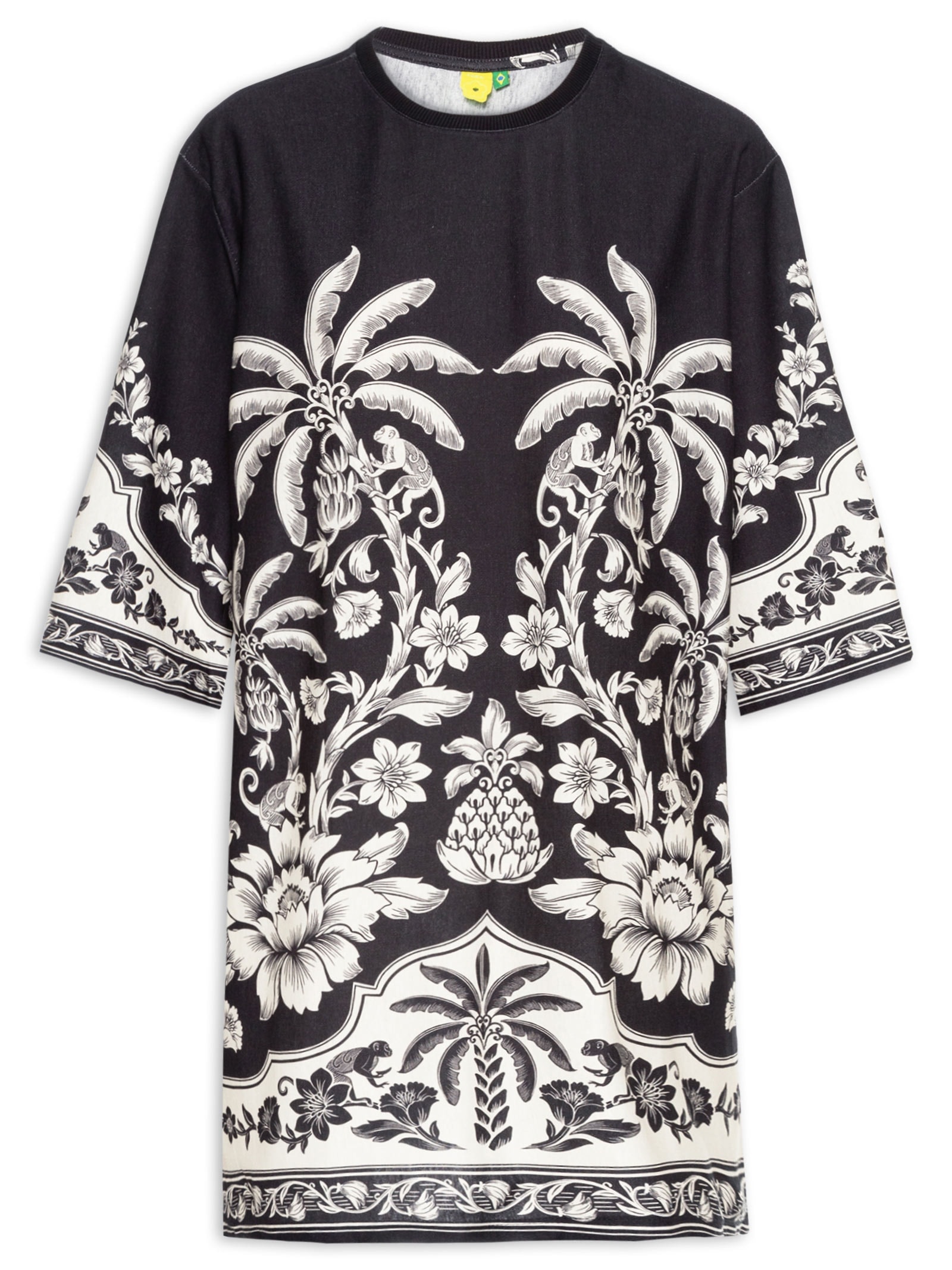 Vestido Camiseta Big Guanacaste Preto Farm