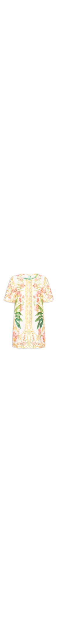 Vestido Camiseta Fofa Floral Nusa - Off White
