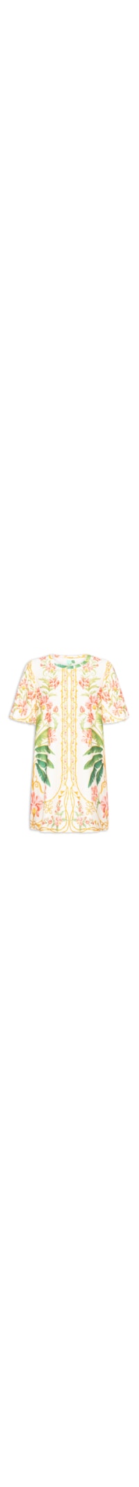 Vestido Camiseta Fofa Floral Nusa - Off White