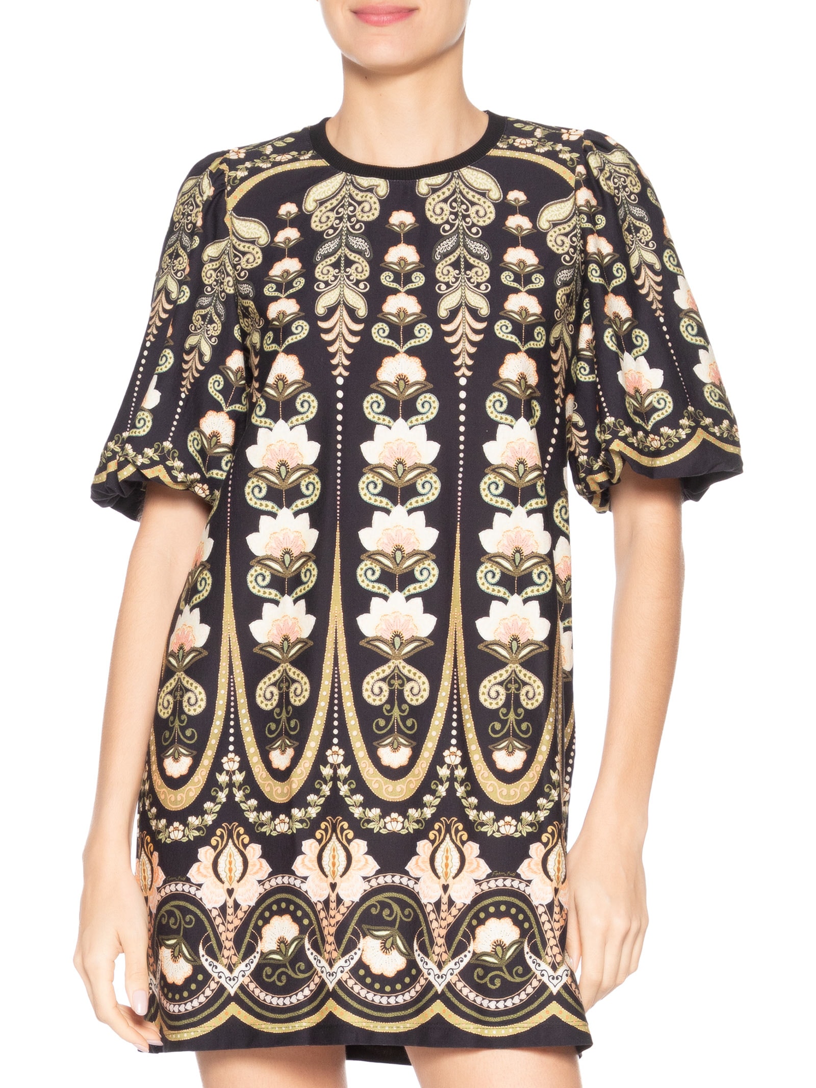 Vestido Camiseta Fofa Nikita Preto Farm