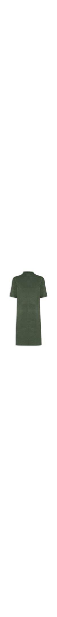 Vestido Camiseta Tricot - Verde
