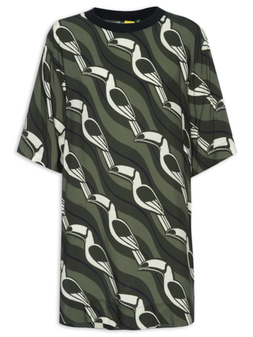 Vestido Camiseta Tucano Gráfico – Verde
