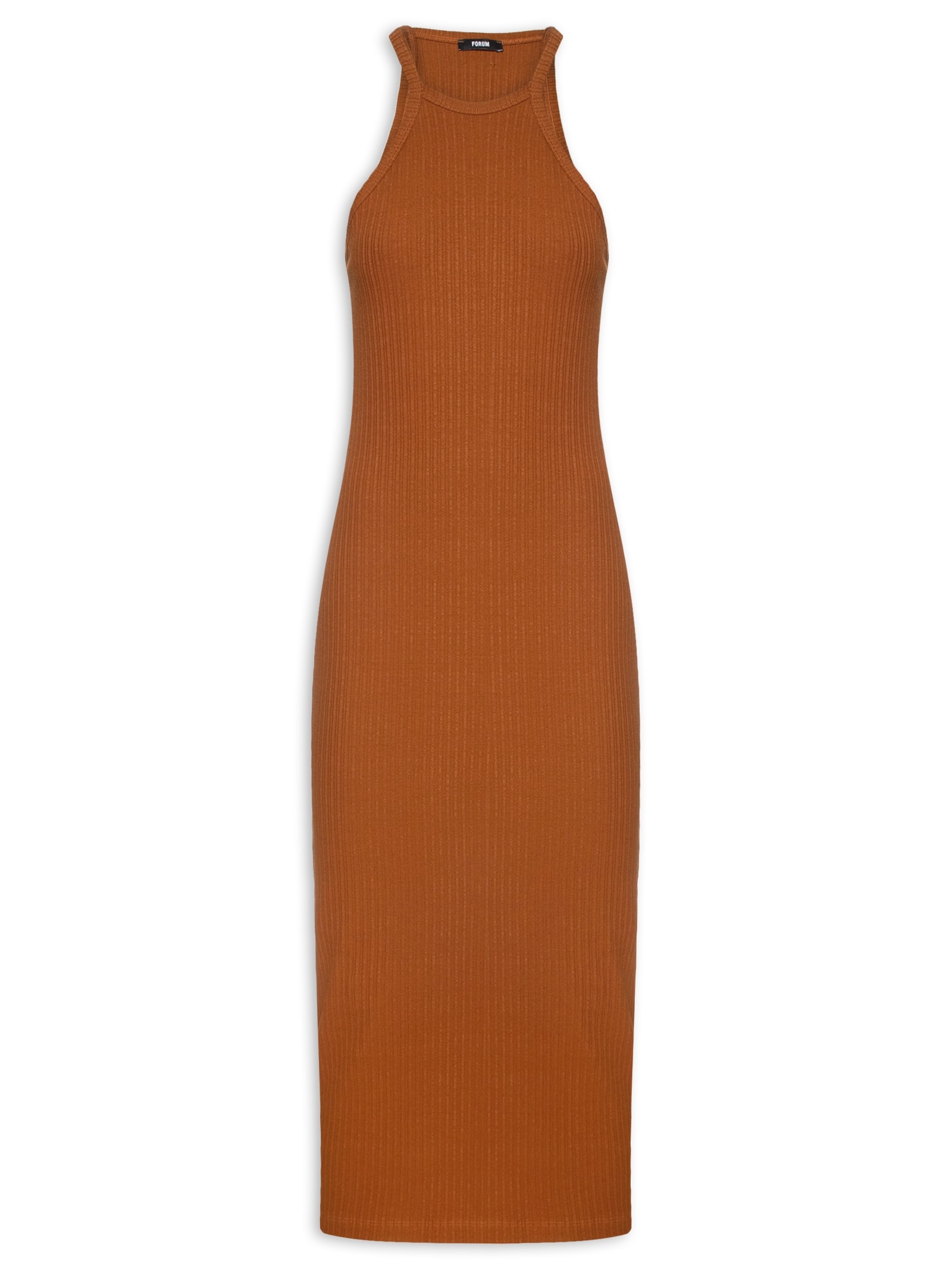 Vestido Canela Marrom Forum