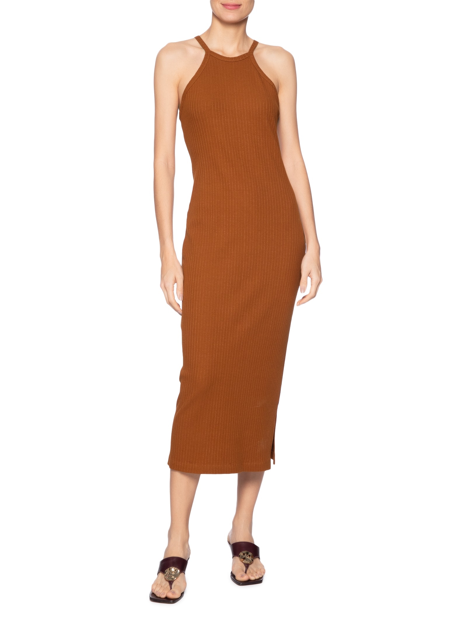 Vestido Canela Marrom Forum