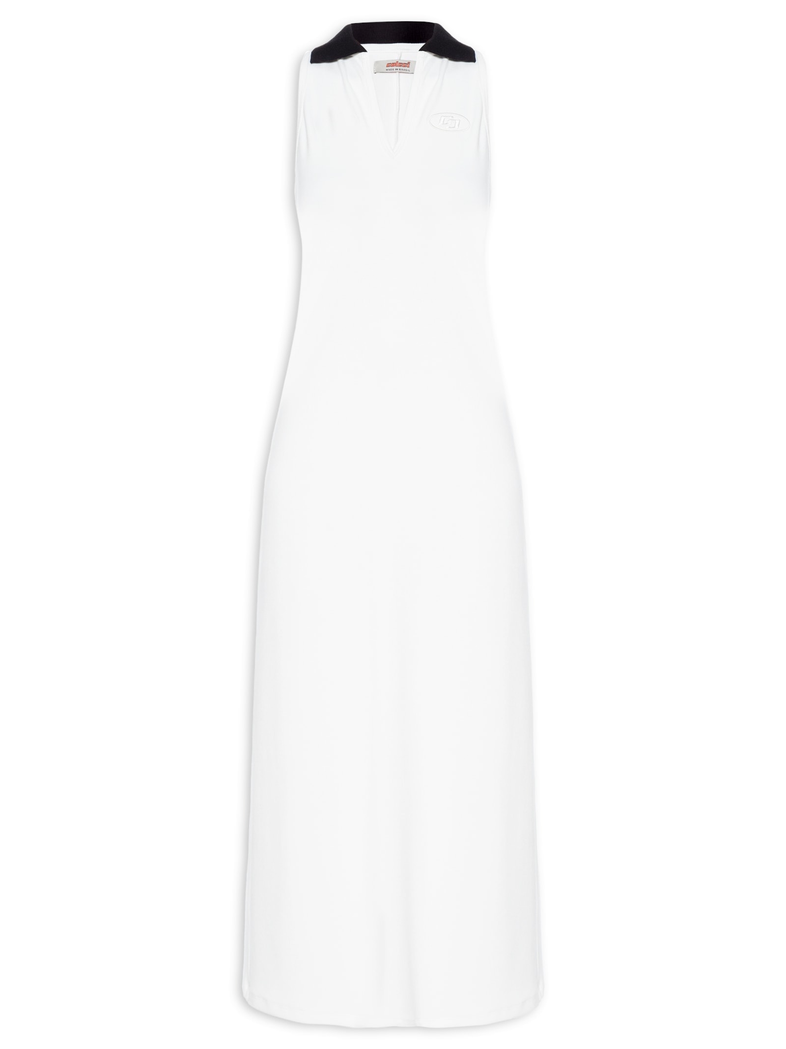 Vestido Canelado Branco Colcci