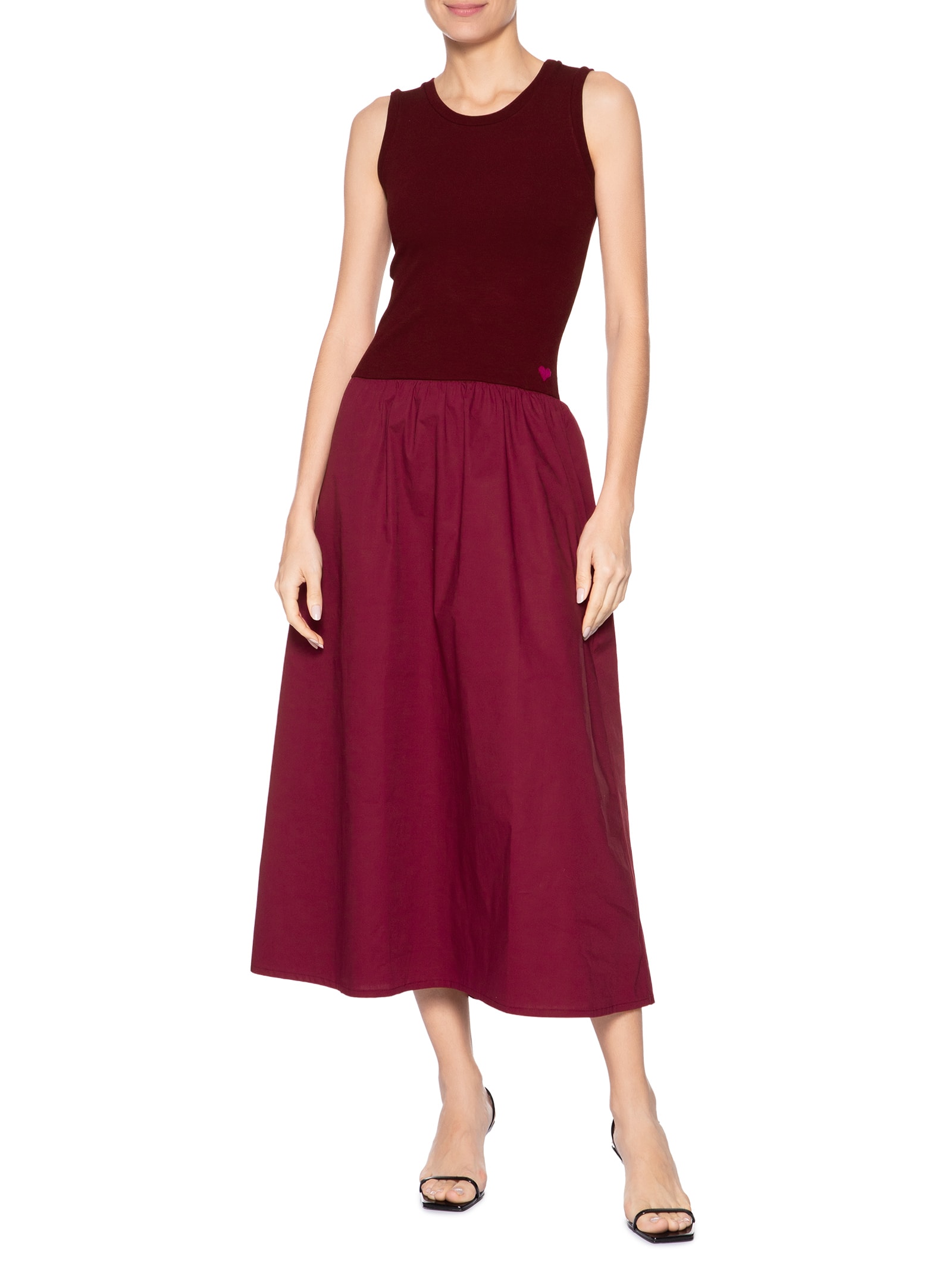 Vestido Canelado Leona Vinho J.chermann