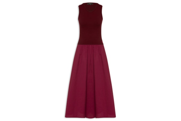 Vestido Canelado Leona - Vinho