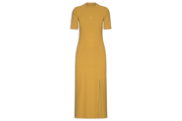 Vestido Canelado - Marrom