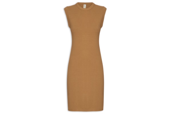 Vestido Canelado - Marrom