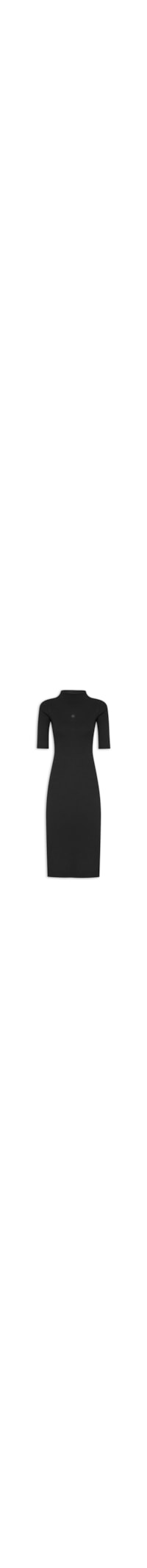Vestido Canelado - Preto