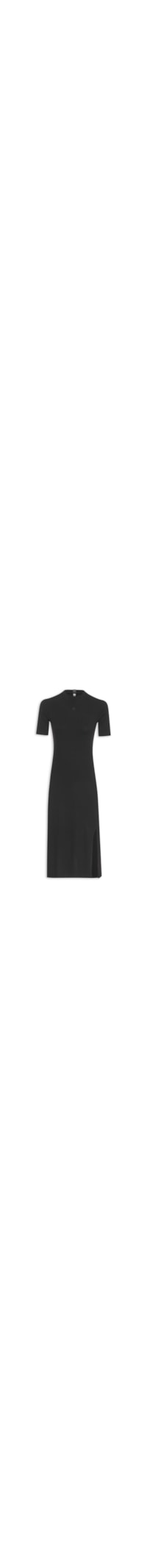 Vestido Canelado - Preto