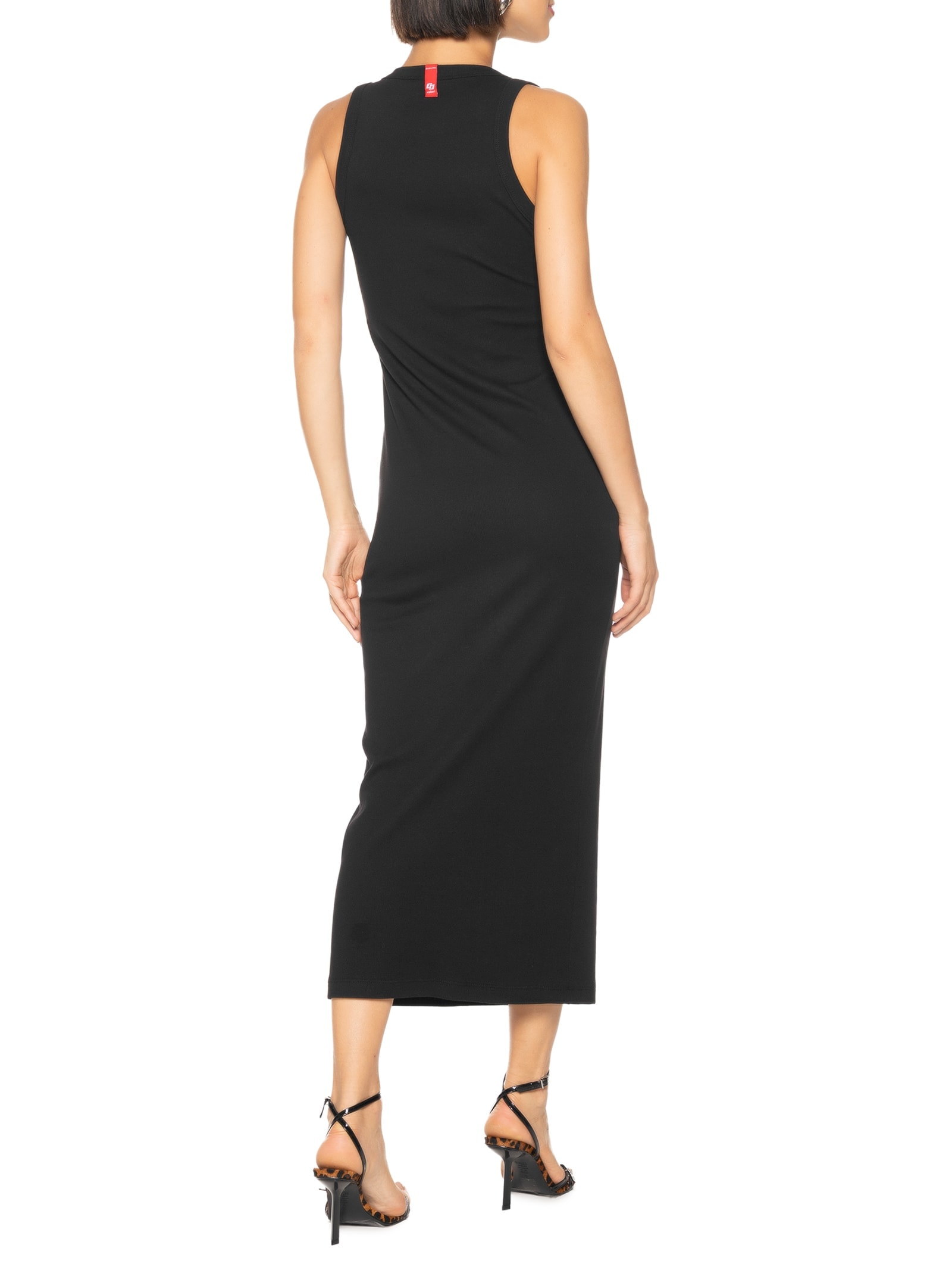Vestido Canelado Preto Colcci