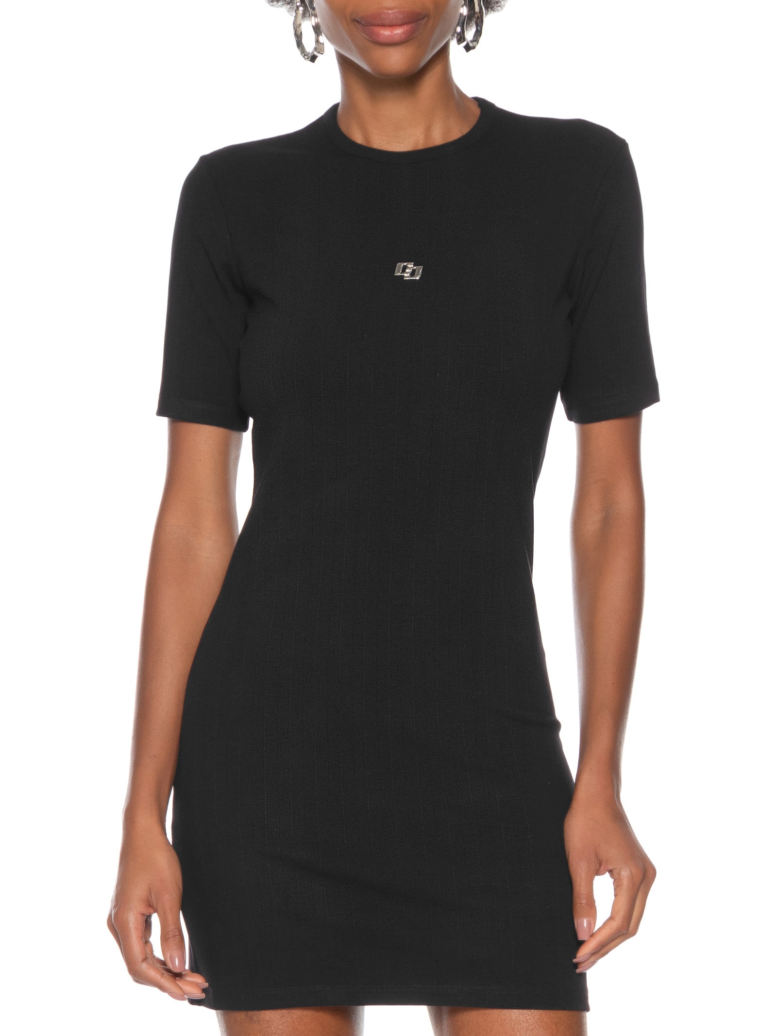 Vestido Canelado Preto Colcci