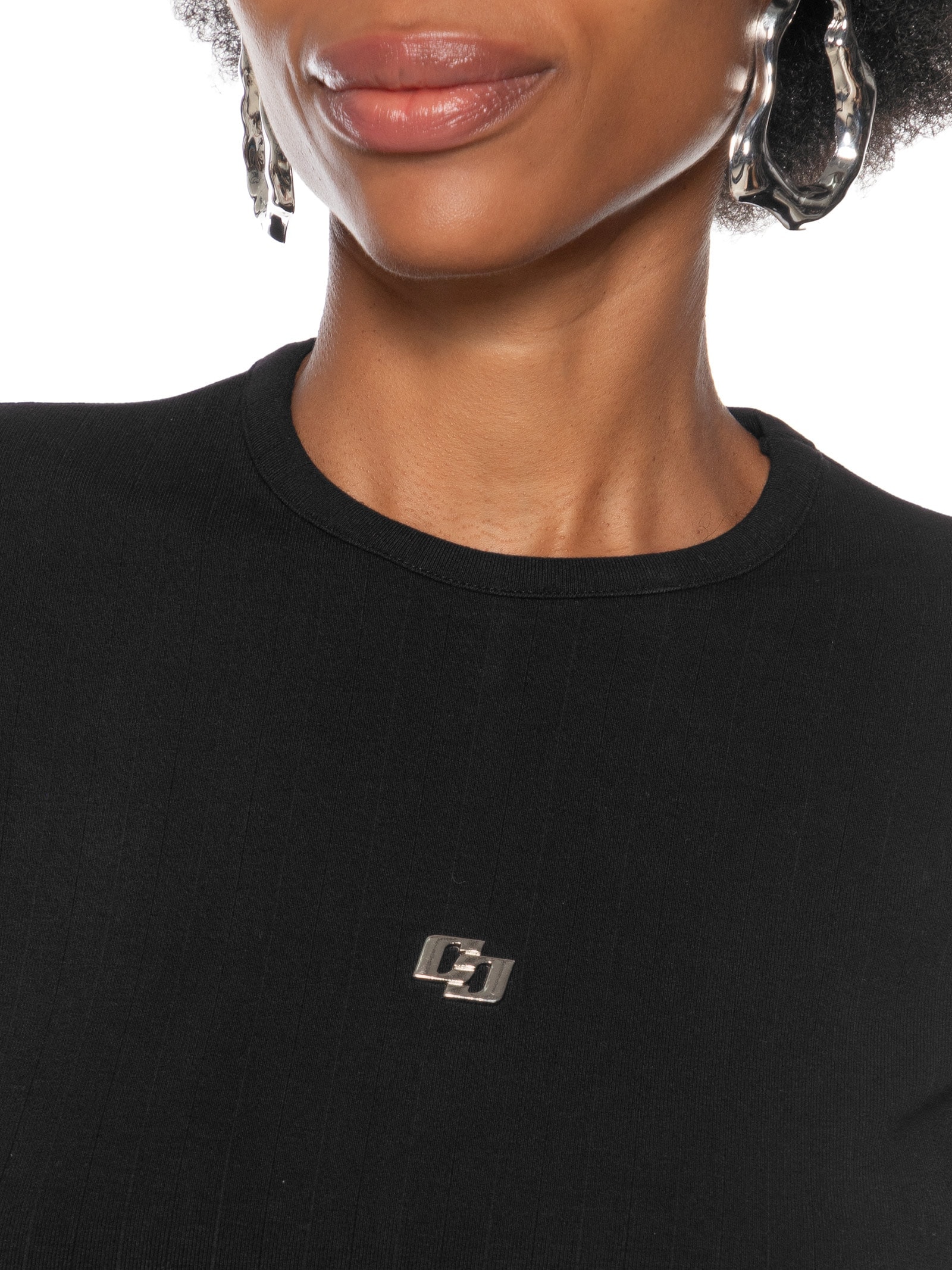 Vestido Canelado Preto Colcci