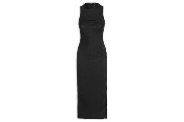 Vestido Canelado - Preto