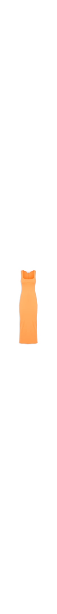 Vestido Canelado Super Midi - Laranja