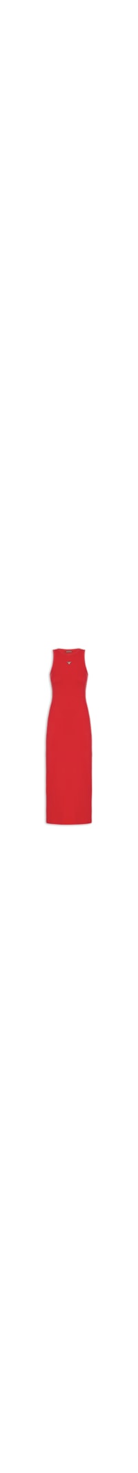 Vestido Canelado Super Midi - Vermelho