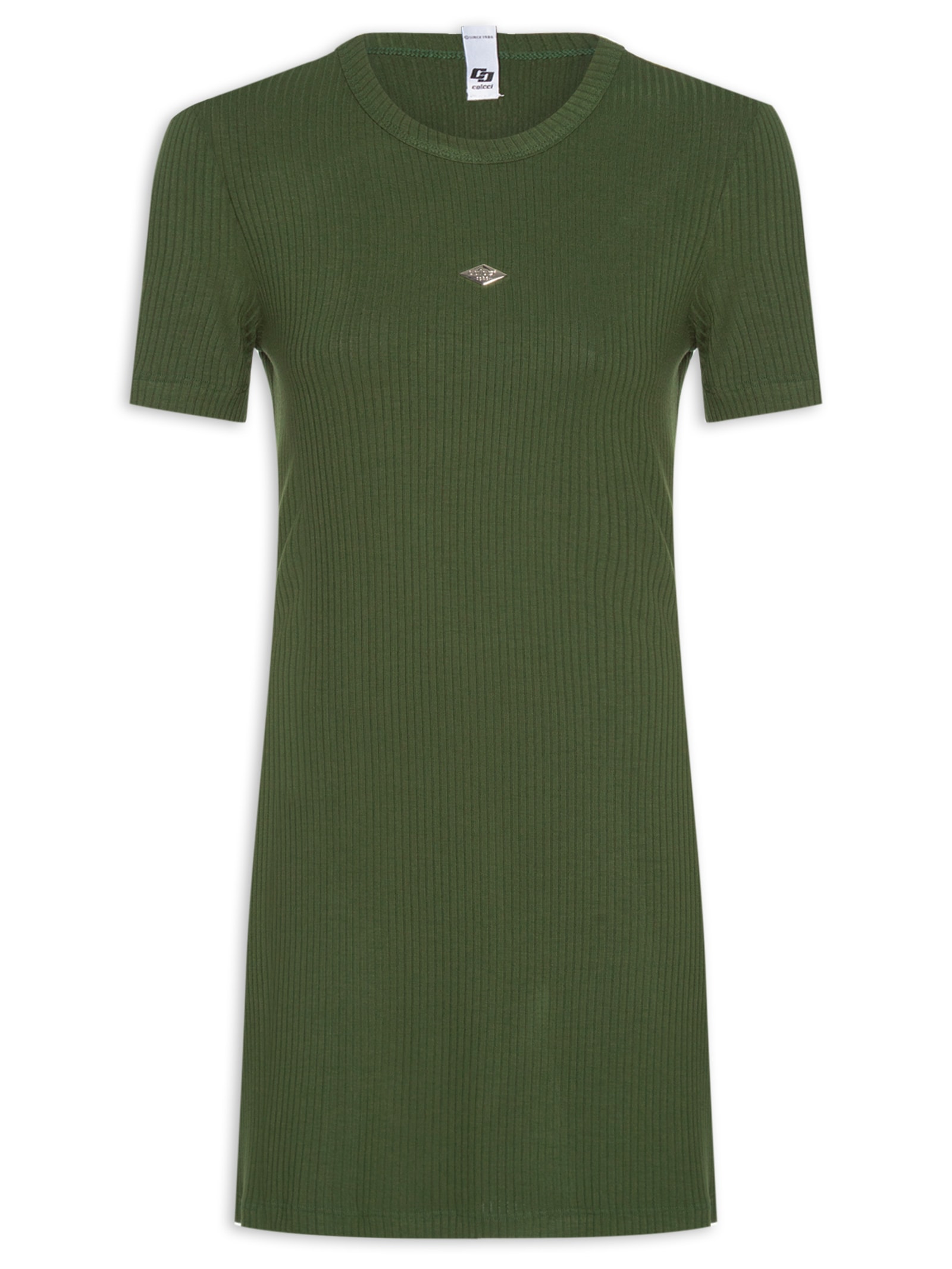 Vestido Canelado Verde Colcci