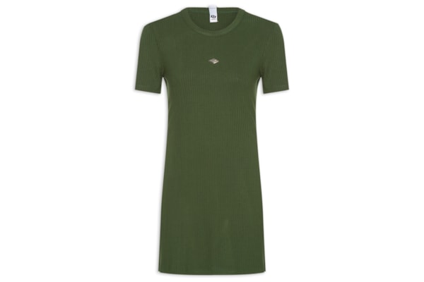 Vestido Canelado - Verde