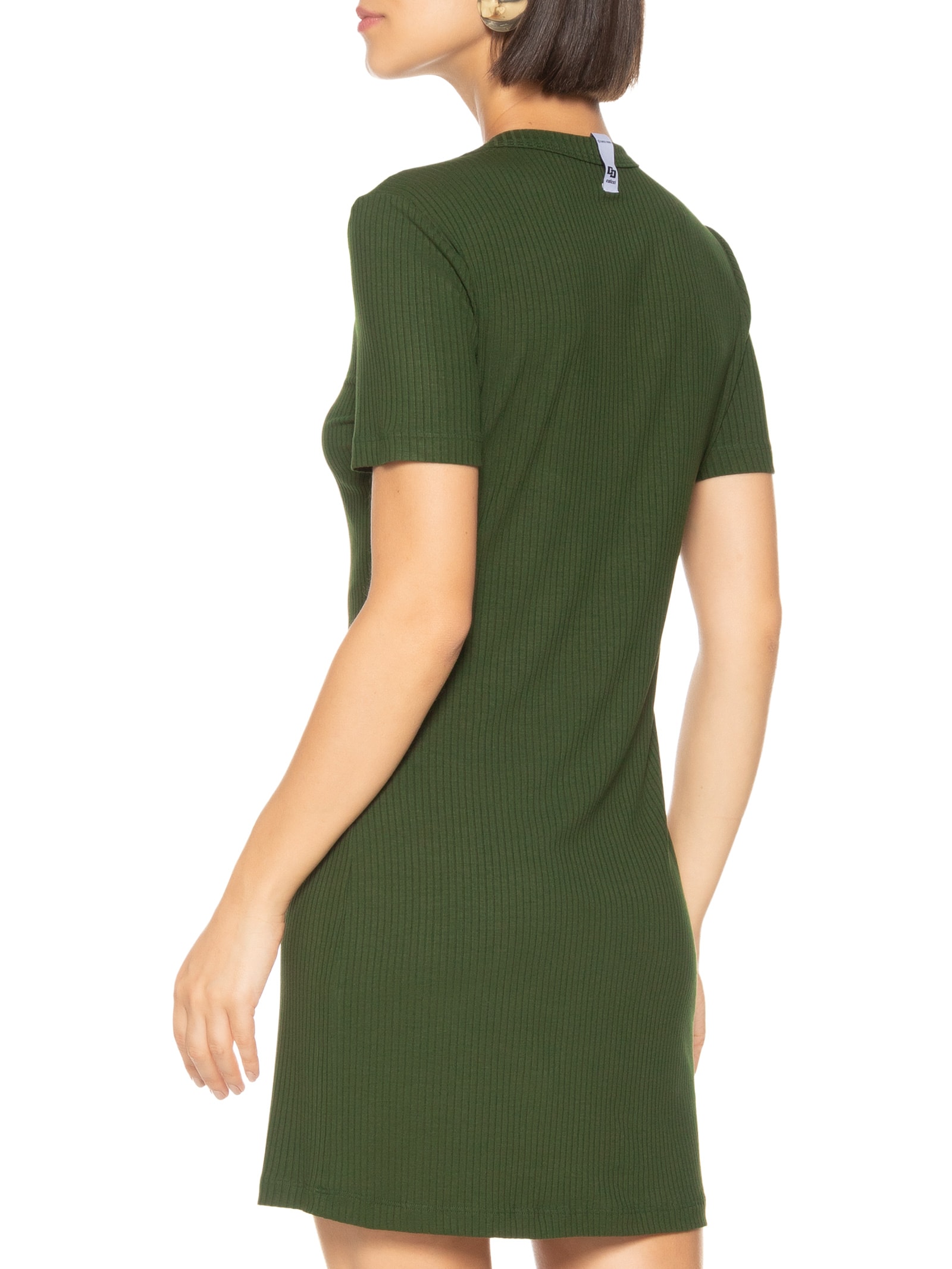 Vestido Canelado Verde Colcci