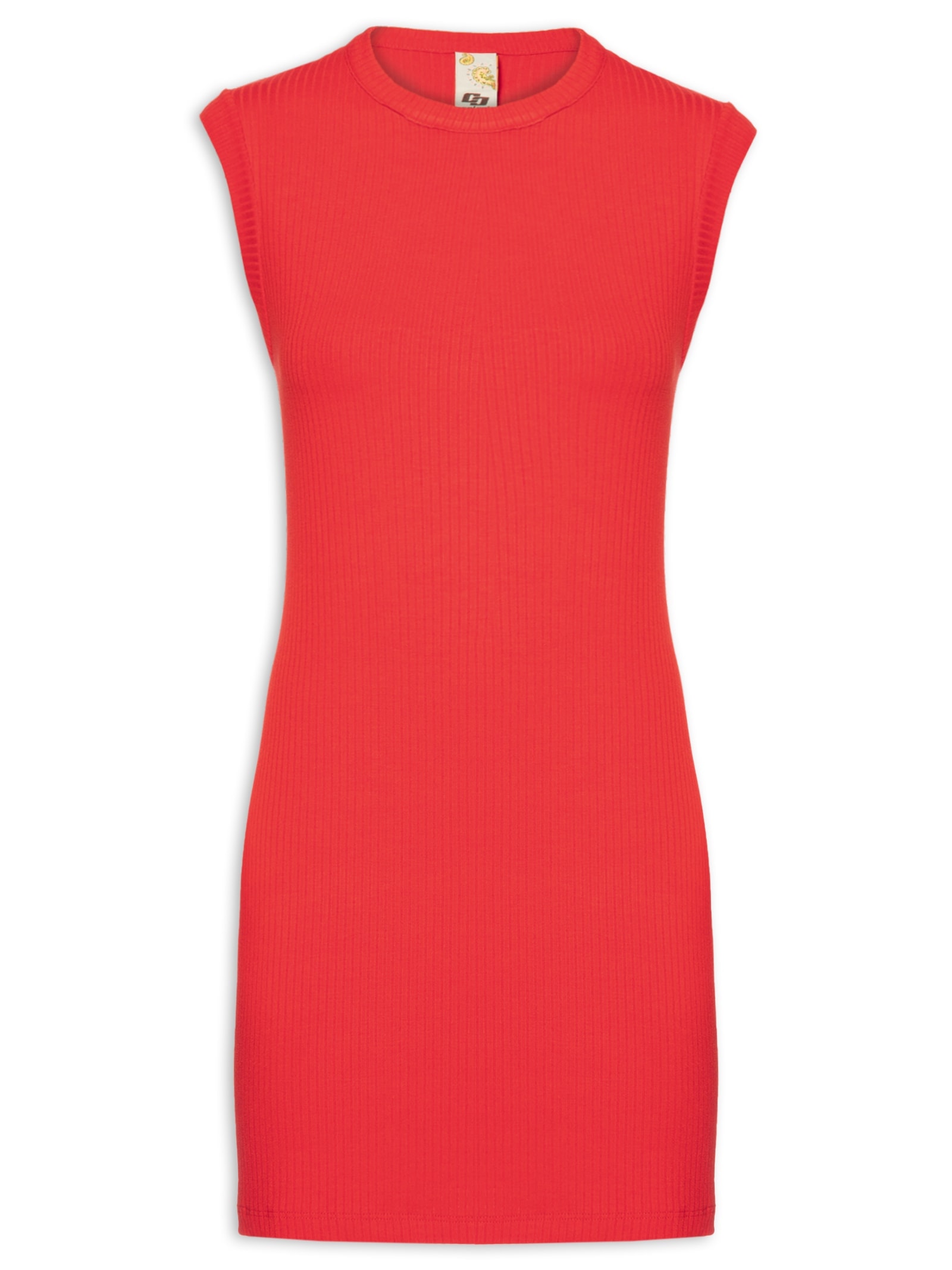 Vestido Canelado Vermelho Colcci