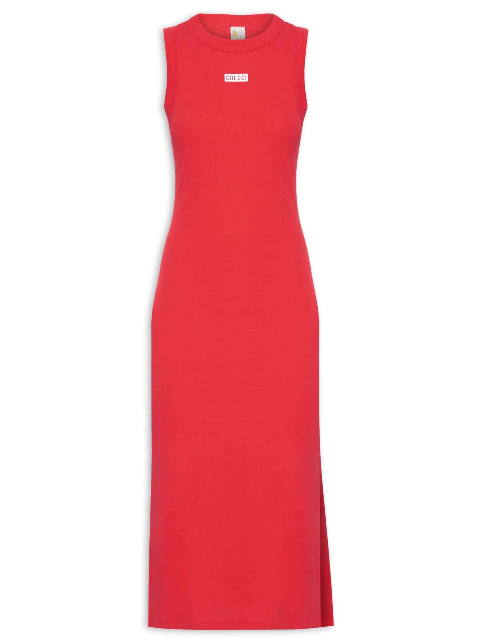 Vestido Canelado Vermelho Colcci