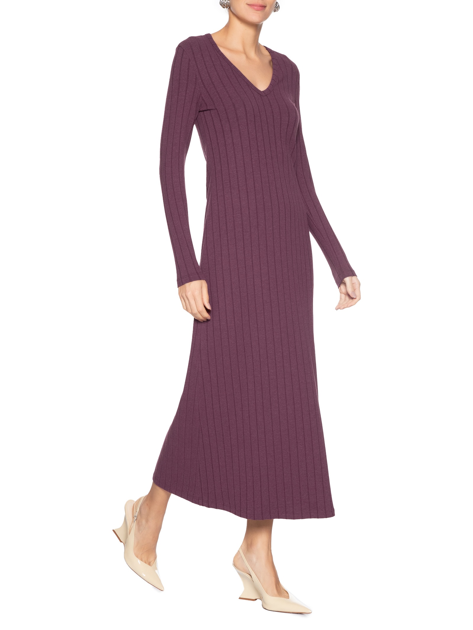 Vestido Canelado Vermelho Forum